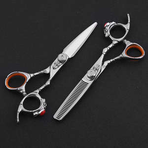 Coupe de cheveux professionnelle cisaillement barbier 6 pouces coiffure amincissement ciseaux acier inoxydable ciseaux Salon de coiffure ciseaux ANAAIF - Product Image 1