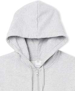 Wholesale 280gsm French Terry Fleece Full-Zip Hoodie <b>for</b> Women Anti-Pilling Eco-Friendly Breathable Solid Pattern Hooded Collar - Product Image 4
