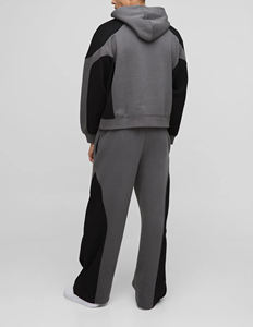 Haute qualité 100% coton hommes pull survêtement personnalisé sérigraphié logo lourd 480GSM confortable homme 2 pièces ensemble - Product Image 2