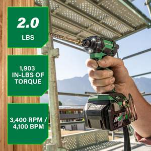 Kit de Atornillador de Impacto Inalámbrico de Alto Torque, Triple Martillo, Compacto y Ligero, con 2 Baterías, Mandril de 1/4 de Pulgada, Destornilladores Eléctricos - Product Image 1