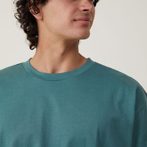 T-shirt personnalisé pour homme en coton 100 %, coupe classique, design uni, respirant, poids lourd - Product Image 5