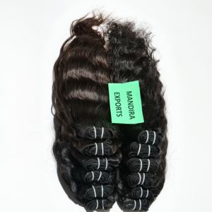 Extensions de cheveux humains vietnamiens non traités Vendeur vierge noir naturel cuticule alignée Faisceaux ondulés Cheveux humains indiens - Product Image 6
