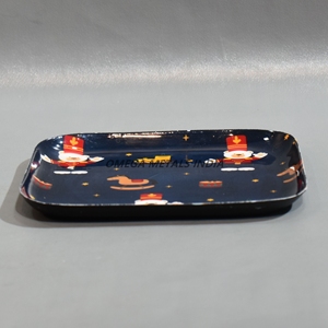 Bandeja marrón artística en forma de hoja con superficie texturizada perfecta para exhibir postres y mejorar la decoración de la Mesa - Product Image 6