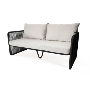 Conjunto de Sofás de Jardín Modernos de Madera de Acacia, con Cojines de Cuerda de Acero Duraderos, Resistentes a los Rayos UV, Ecológicos, Lavables e Impermeables para Villas - Product Image 5