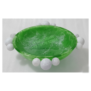 Tazón para Servir de Resina Hecho a Mano, Aspecto de Mármol, Grado Alimenticio, Ecológico, Color y Forma Personalizables, Tazón Decorativo para Frutas para Fiestas - Product Image 2