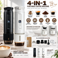 Mini machine à expresso avec écran intelligent, système de chauffage rapide pour hôtels, voyages d'affaires, fournisseur en gros d'équipements de café
