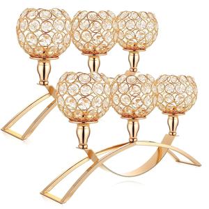 Support de bougie scintillant entouré de cristal de conception super spéciale bougeoir métallique très exigeant support de bougie de décoration de table - Product Image 1