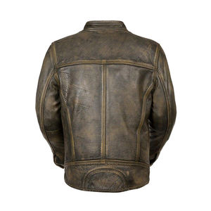 2022 última llegada elegante chaqueta de cuero genuino para hombres Chaqueta de punto de invierno de moda - Product Image 5