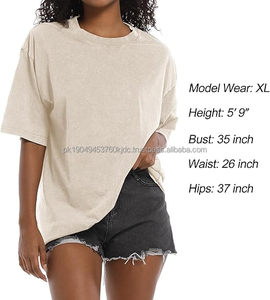 T-shirt décontracté unisexe à épaules tombantes 100% coton Long Waseem Impex High Street Design Solid Pattern Jersey Fabric - Product Image 2