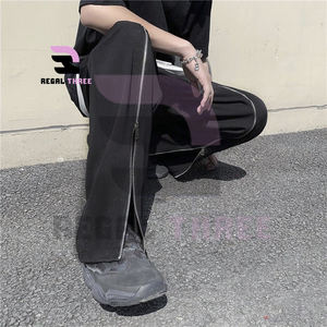 Pantalon polyvalent en nylon personnalisable pour homme Pantalon cargo baggy anti-rides avec coupe-vent brodé Taille extensible - Product Image 2