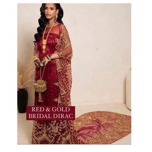 Fourniture en gros de robe Dirac rouge traditionnelle pour femmes africaines à perles mode somalienne modeste et élégante disponible au prix d'exportation - Product Image 4