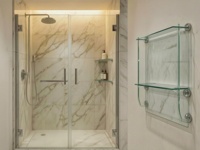 Porte de douche sans cadre en verre trempé de sécurité 8mm 10mm 12mm, paroi de douche pour salle de bain, taille personnalisée
