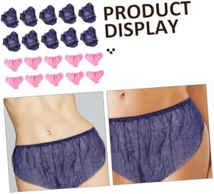 กางเกงในแบบใช้แล้วทิ้งสำหรับทุกเพศ100ชิ้นกางเกงสำหรับอาบน้ำแบบไม่ทอลายดอกไม้ระบายอากาศได้สำหรับแช่เท้า - Product Image 6