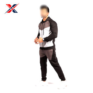 OEM 100% Coton Ensemble de survêtement unisexe Jogger Ensembles de survêtement écologiques Sweat-shirt à capuche Pantalon patchwork Impression numérique 2 en 1 Design respirant - Product Image 6