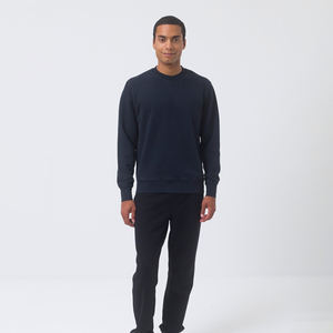 Jersey de cuello redondo popular para hombre, sudadera de manga larga de secado rápido y transpirable, estampado de logotipo personalizado para invierno - Product Image 3