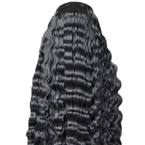 มัดผมมนุษย์หยักศกแบบลอนลึกพร้อมแผ่นปิดด้านหน้าขนาด13*4 - Product Image 1