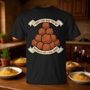 Camiseta de Manga Corta con Estampado de Albóndigas Italianas, Unisex, Cuello Redondo, para Adultos, Ropa Promocional, Impresión Serigráfica - Product Image 3