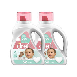 Dreft Stage 2 Savon liquide détergent à lessive pour bébé, naturel pour nouveau-né ou nourrisson, il, 64 charges totales - Product Image 2