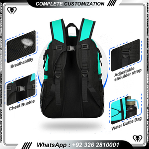 Sac à dos étanche de football américain personnalisé multi couleurs bon marché de haute qualité sacs à dos de sport - Product Image 5