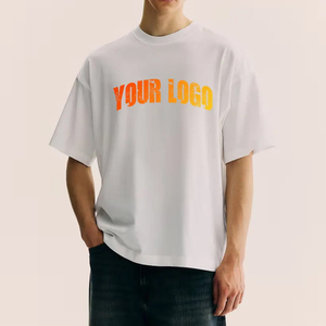 Camiseta de algodón orgánico 2025 personalizada de los fabricantes OEM 100% para hombre, tejido suave promocional con diseño de gran tamaño Boxy Fit - Product Image 1