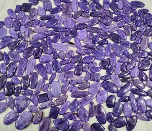 อัญมณีธรรมชาติสำหรับการตั้งค่าเครื่องประดับหิน Charoite Cabochons ธรรมชาติ-ขายส่งจำนวนมากของ Charoite ราคาขายส่งจำนวนมาก - Product Image 1