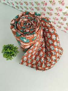 Edredón de Algodón Estampado a Mano, Orgánico, Razai, Cosido a Mano, Ropa de Cama de Lujo para Habitación - Product Image 5