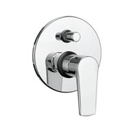Robinet de douche et de bain monocommande M RUBINETTERIA en chrome poli avec inverseur 2 voies intégré, série verte, modèle en pack unique