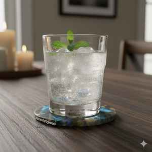 Juego de Posavasos de Piedra Labradorita Natural, Elegante Decoración de Mesa con Tono Tierra, Posavasos para Bebidas para el Hogar y la Cocina - Product Image 4