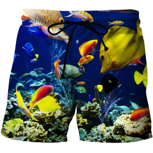 Traje de Baño para Hombre con Estampado de Peces Verdes, Secado Rápido, con Cordón Ajustable, Shorts Casuales para Playa - Product Image 4