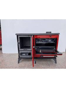 Estufa de Leña Portátil Dorello, Nueva, Color Rojo, de Hierro Fundido, Diseño Tradicional Resistente, para Cocina, Comedor, Villa y Uso en Exteriores - Product Image 3