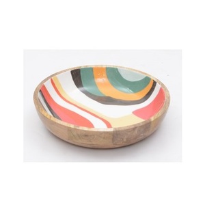 Cuenco de madera de acacia para vajilla hecho a mano a granel cuencos de madera de buena calidad impresión Digital diseño moderno mezcla de frutas - Product Image 6