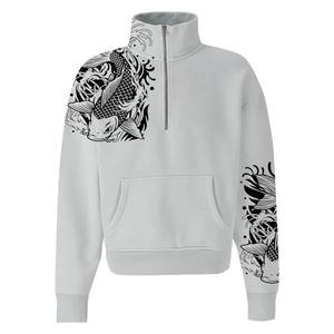 Sweat-shirt à demi-zip pour homme avec poche brodée, de haute qualité, à bas prix, avec couleur et design personnalisés, séchage rapide, service OEM - Product Image 1