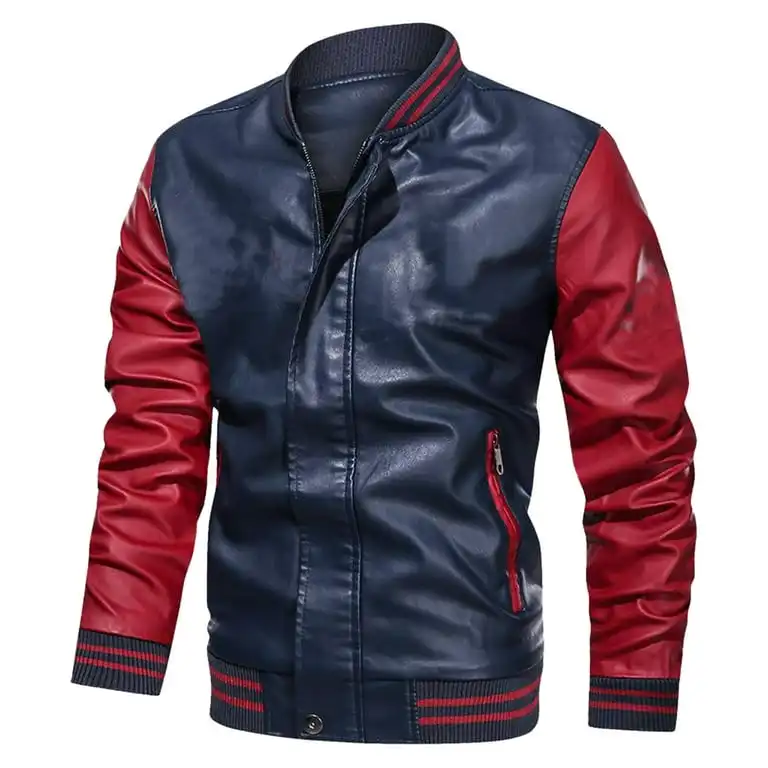 Lightweight Faux Leather Varsity Jacket Streetwear For Men Cheap Price New Stylish Genuine Leather Bomber Jacket By ALZ Impex