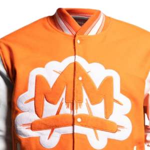 Chaqueta Universitaria para Hombre, Mezcla de Lana, Cuerpo de Poliéster, Mangas de Poliéster, Cierre con Botones de Cuerno, Puños Acanalados, Estilo Urbano Clásico, Logotipo Frontal, Reversible - Product Image 4