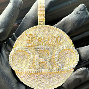 Probador de colgante de diamante personalizado de alta calidad para hombres VVS Lab Grown Hip Hop estilo de moda personalizado 925 joyería de plata esterlina - Product Image 3