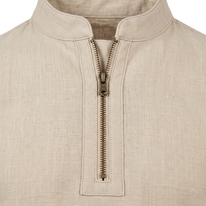 Camicia <span class=keywords><strong>Estiva</strong></span> da <span class=keywords><strong>Uomo</strong></span> in <span class=keywords><strong>Lino</strong></span>/Cotone con Zip, <span class=keywords><strong>Giacca</strong></span> Casual Moderna ad Asciugatura Rapida, Produzione OEM ODM, Vendita all'Ingrosso, Etichetta Privata, Basso MOQ - Product Image 6