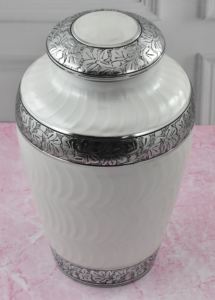 Urna de recuerdo de cenizas de metal moderna Ataúd elegante para mascotas para restos humanos - Product Image 3