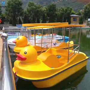 Barco de Pedales Swan para 4 Personas, de Fibra de Vidrio, con Remo de Pato, para Niños y Adultos, Entretenimiento Acuático y Turismo <span class=keywords><strong>en</strong></span> Lagos, a Precio Económico - Product Image 1