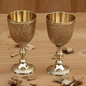 Gobelet en laiton plaqué or de conception exceptionnelle, best-seller, variété de conception haut de gamme, fabricant de gobelets en métal à vendre - Product Image 2