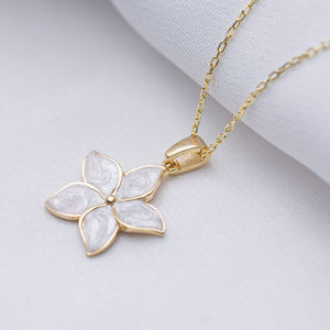 16 mm Nacre Émail Étoile Fleur Charme Charme Collier Turc À La Main En Gros En Argent Sterling 925 - Product Image 4