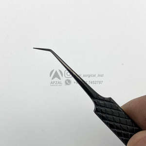 แหนบหนีบขนตาแบบญี่ปุ่น45องศาสำหรับบูตแบบบางเครื่องมือเสริมความงามเส้นใยบางตรงโลโก้ออกแบบได้ตามต้องการ - Product Image 2