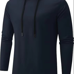 Sudaderas con capucha informales de invierno para hombre, Color sólido, 100% algodón, forro polar, ajuste Regular, secado rápido y transpirable, alta calidad - Product Image 3