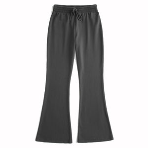 New High Quality Women's Flared <b>Trousers</b> Canvas Summer Casual Sportswear Jogging <b>Yoga</b> Breathable Drawstring Closure - Product Image 4