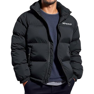 Blousons d'hiver matelassés à capuche pour hommes, chauds, rembourrage épais, design léger, écologiques, respirants, pour l'extérieur et la rue - Product Image 1