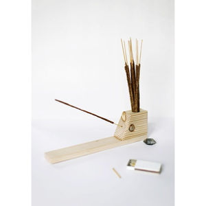 Handcrafted Artistic Wooden <b>Incense</b> <b>Burner</b> with Intricate Tribal Carving for Home, Temple - Product Image 5