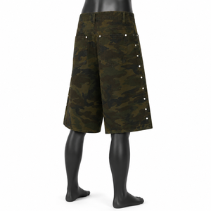Pantalones Cortos de Mezclilla Holgados con Camuflaje para Hombre, Estilo Urbano, Personalizados, OEM, ODM, Venta al Por Mayor - Product Image 4