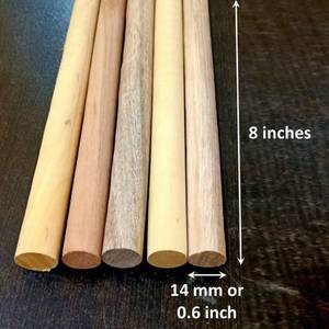 Chevilles en bois de bouleau poli naturel écologiques, tailles personnalisées pour les projets d'artisanat artistique DIY, la fabrication de meubles, les projets de design en bois faits à la main - Product Image 1