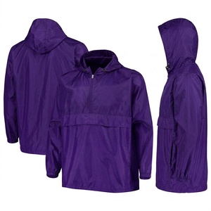 Fraternity Greek Organization Two-Tone Color Waterproof Windbreaker <b>Jacket</b> | Hooded Half-Zip | <b>Summer</b> Thin | OEM/ODM - Product Image 3