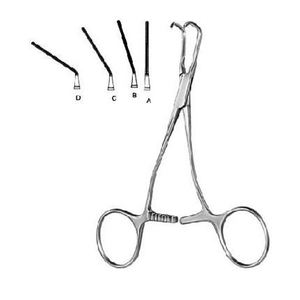 Pinces vasculaires pédiatriques en acier inoxydable allemand 115mm Instrument chirurgical manuel pour procédures cardiovasculaires et pédiatriques - Product Image 1