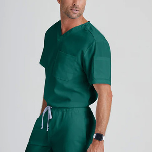 Haut de gommage personnalisé pour hommes avec impression de broderie et options de logo Tissu durable respirant pour les professionnels de la santé - Product Image 4